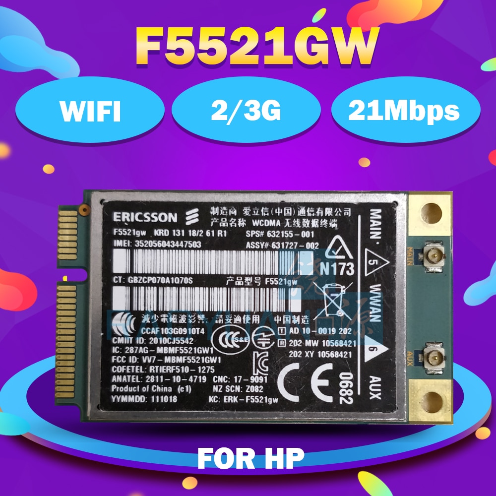 HP 2560P 8460P  Ericsson F5521GW GOBI3000 ̴ PCIe  wifi ī